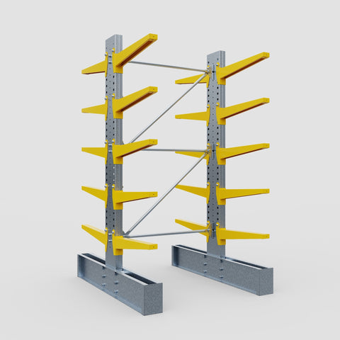 Cantilever Rack - Double Sided - Super Heavy Duty - Powder Coated - Full Bay - Height 4267mm