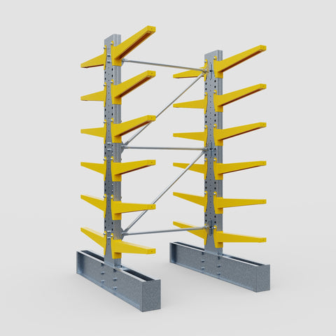 Cantilever Rack - Double Sided - Heavy Duty - Powder Coated - Full Bay - Height 3048mm