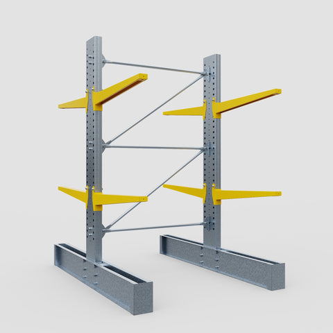 Cantilever Rack - Double Sided - Ultra Heavy Duty - Powder Coated - Full Bay - Height 4267mm