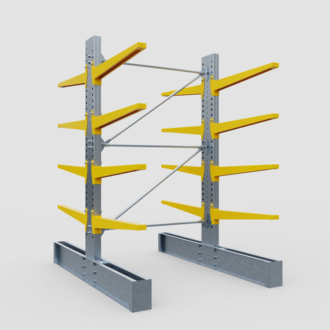 Cantilever Rack - Double Sided - Super Heavy Duty - Powder Coated - Full Bay - Height 4267mm