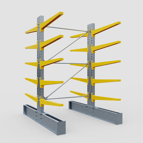 Cantilever Rack - Double Sided - Super Heavy Duty - Powder Coated - Full Bay - Height 4267mm