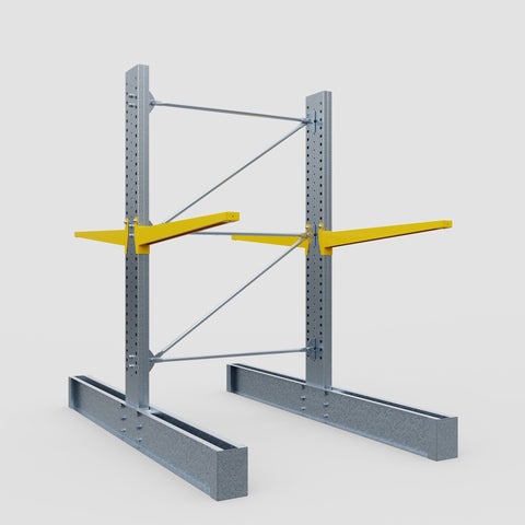 Cantilever Rack - Double Sided - Ultra Heavy Duty - Powder Coated - Full Bay - Height 4267mm