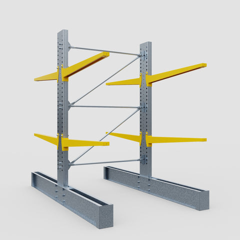 Cantilever Rack - Double Sided - Heavy Duty - Powder Coated - Full Bay - Height 3048mm