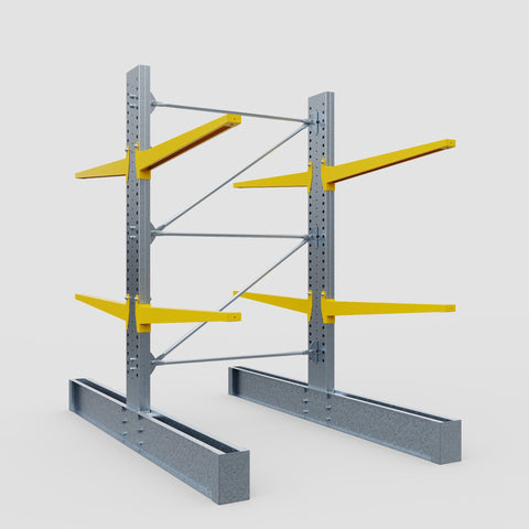 Cantilever Rack - Double Sided - Ultra Heavy Duty - Powder Coated - Full Bay - Height 4267mm