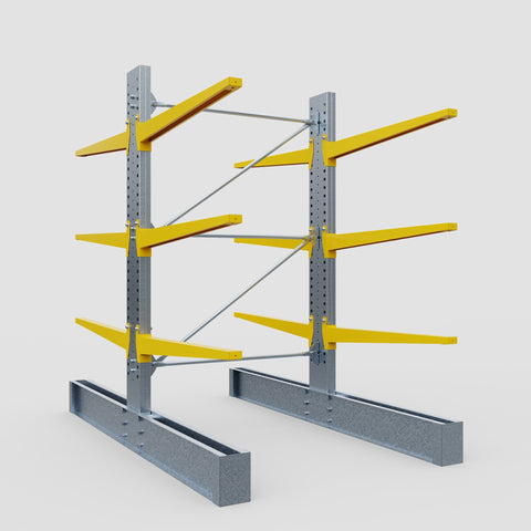 Cantilever Rack - Double Sided - Super Heavy Duty - Powder Coated - Full Bay - Height 4267mm
