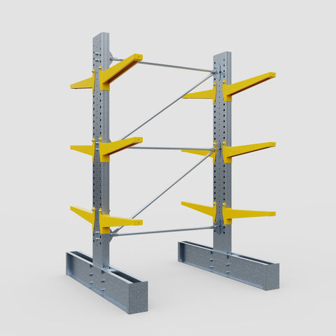 Cantilever Rack - Double Sided - Heavy Duty - Powder Coated - Full Bay - Height 3048mm