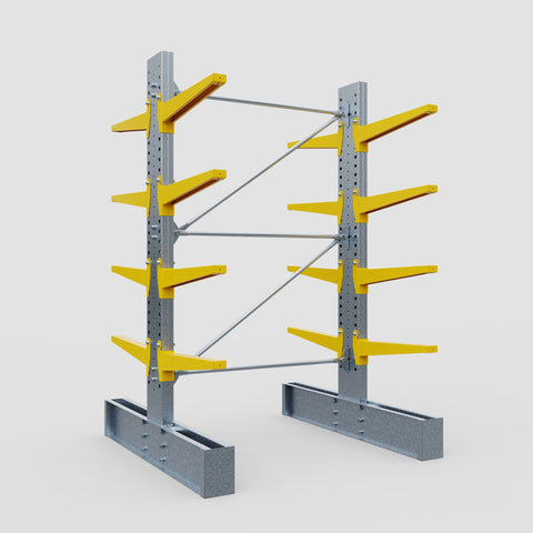 Cantilever Rack - Double Sided - Ultra Heavy Duty - Powder Coated - Full Bay - Height 4267mm