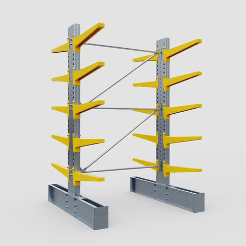 Cantilever Rack - Double Sided - Super Heavy Duty - Powder Coated - Full Bay - Height 4267mm