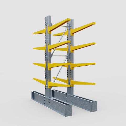 Cantilever Rack - Double Sided - Ultra Heavy Duty - Powder Coated - Full Bay - Height 4267mm