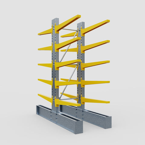 Cantilever Rack - Double Sided - Super Heavy Duty - Powder Coated - Full Bay - Height 4267mm