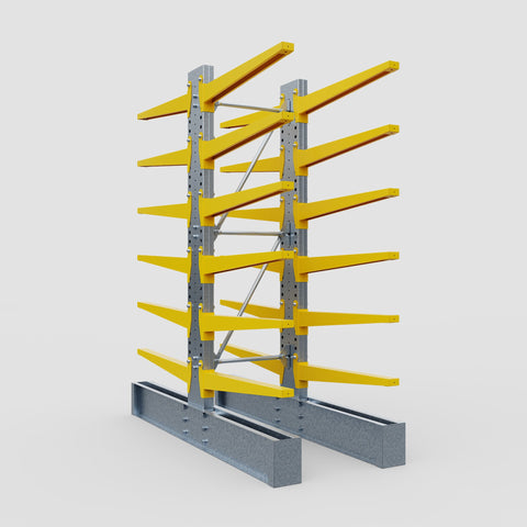 Cantilever Rack - Double Sided - Heavy Duty - Powder Coated - Full Bay - Height 3048mm