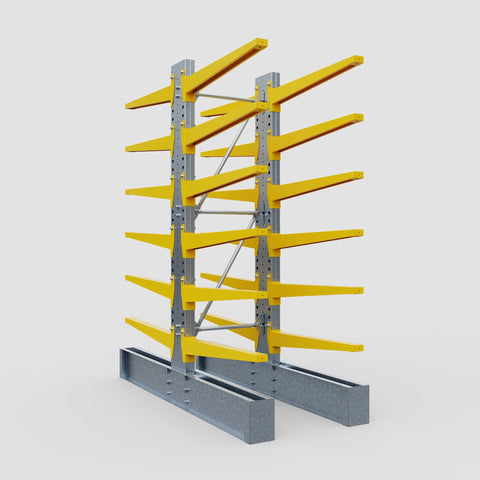 Cantilever Rack - Double Sided - Ultra Heavy Duty - Powder Coated - Full Bay - Height 4267mm