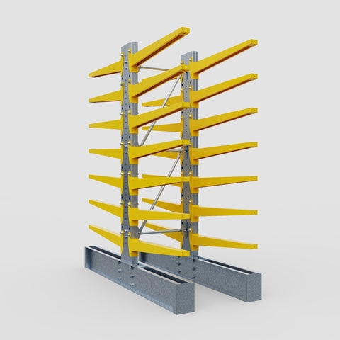 Cantilever Rack - Double Sided - Super Heavy Duty - Powder Coated - Full Bay - Height 4267mm
