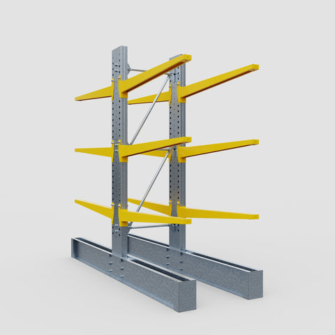 Cantilever Rack - Double Sided - Heavy Duty - Powder Coated - Full Bay - Height 3048mm