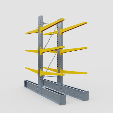 Cantilever Rack - Double Sided - Super Heavy Duty - Powder Coated - Full Bay - Height 4267mm