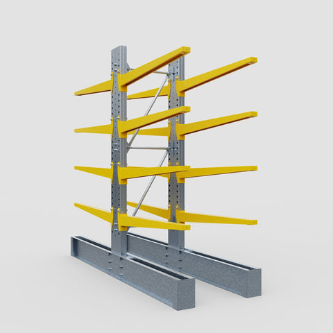 Cantilever Rack - Double Sided - Super Heavy Duty - Powder Coated - Full Bay - Height 4267mm