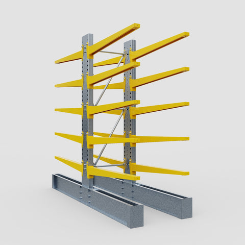 Cantilever Rack - Double Sided - Ultra Heavy Duty - Powder Coated - Full Bay - Height 4267mm