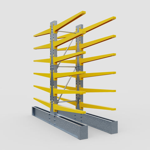 Cantilever Rack - Double Sided - Heavy Duty - Powder Coated - Full Bay - Height 3048mm