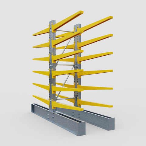 Cantilever Rack - Double Sided - Super Heavy Duty - Powder Coated - Full Bay - Height 4267mm