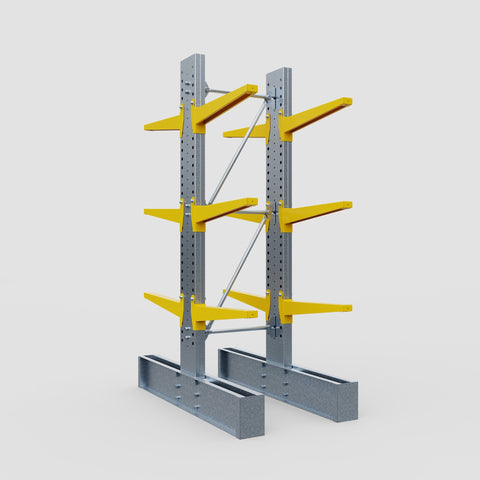 Cantilever Rack - Double Sided - Ultra Heavy Duty - Powder Coated - Full Bay - Height 4267mm