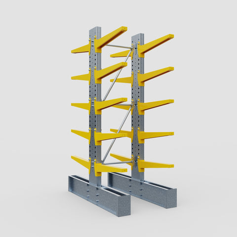 Cantilever Rack - Double Sided - Ultra Heavy Duty - Powder Coated - Full Bay - Height 4267mm