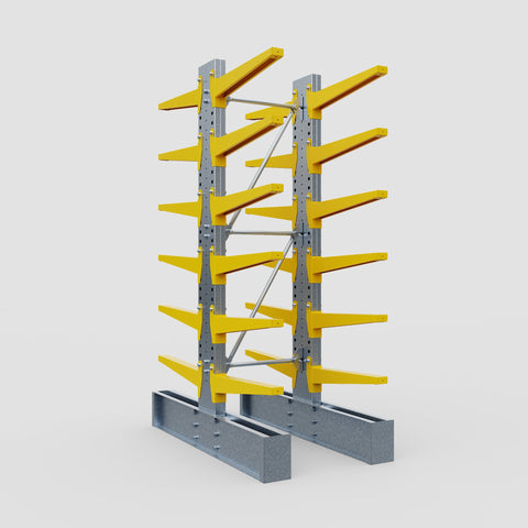 Cantilever Rack - Double Sided - Heavy Duty - Powder Coated - Full Bay - Height 3048mm