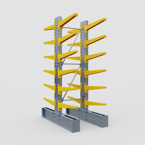 Cantilever Rack - Double Sided - Super Heavy Duty - Powder Coated - Full Bay - Height 4267mm
