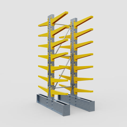 Cantilever Rack - Double Sided - Ultra Heavy Duty - Powder Coated - Full Bay - Height 4267mm
