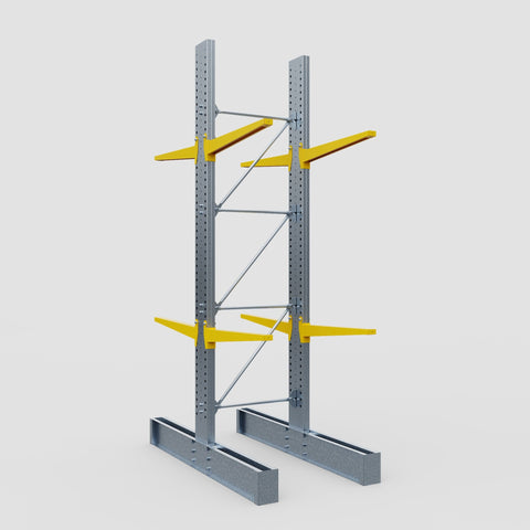 Cantilever Rack - Double Sided - Super Heavy Duty - Powder Coated - Full Bay - Height 4877mm
