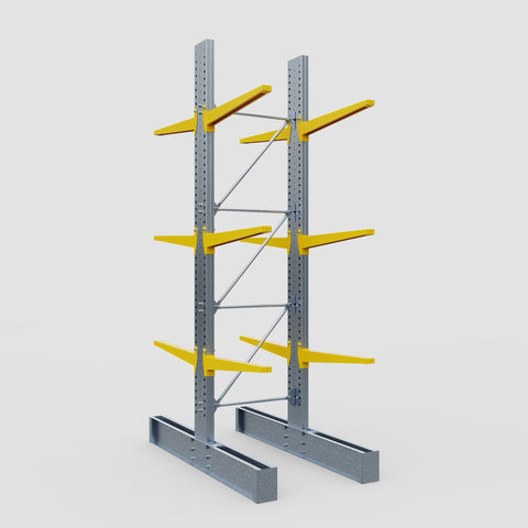 Cantilever Rack - Double Sided - Super Heavy Duty - Powder Coated - Full Bay - Height 4877mm