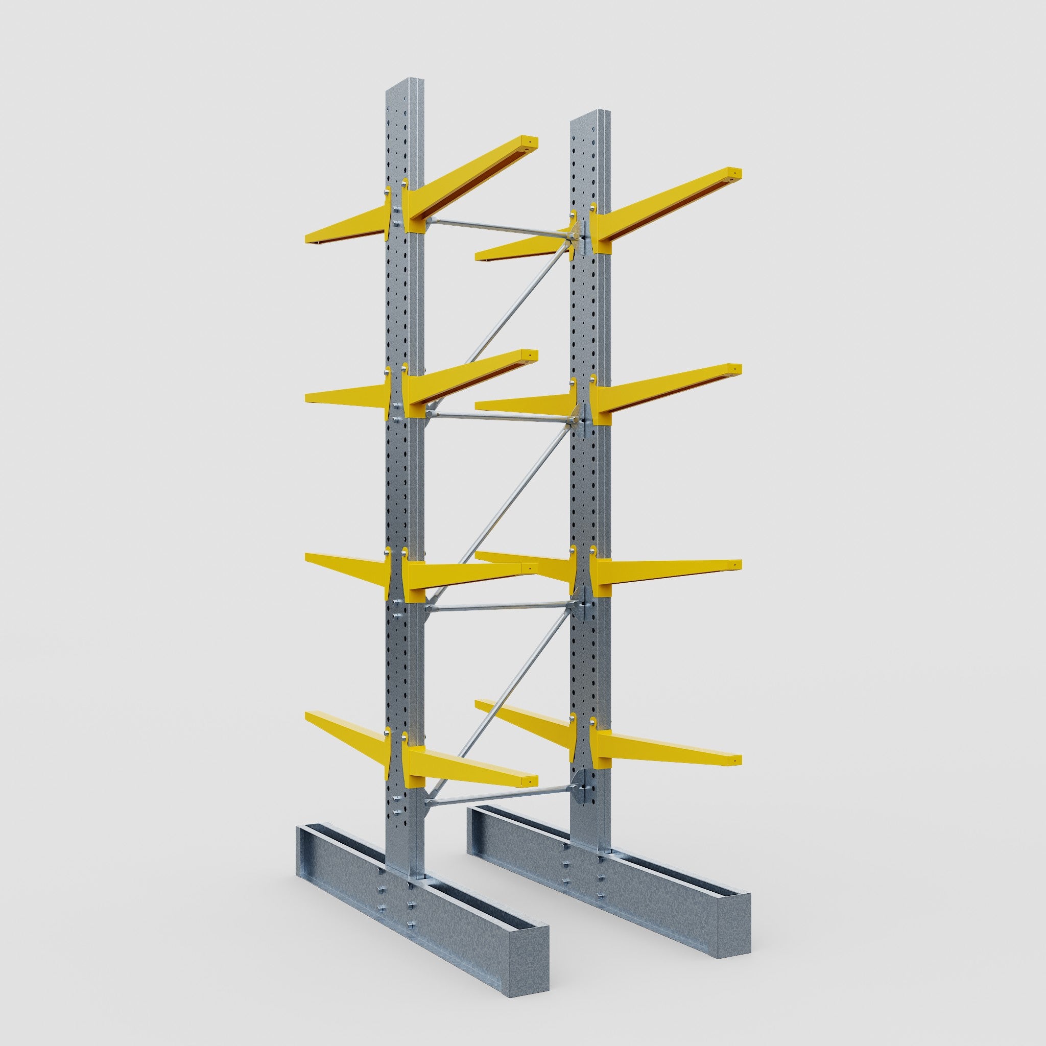 Cantilever Rack - Double Sided - Ultra Heavy Duty - Powder Coated - Fu ...