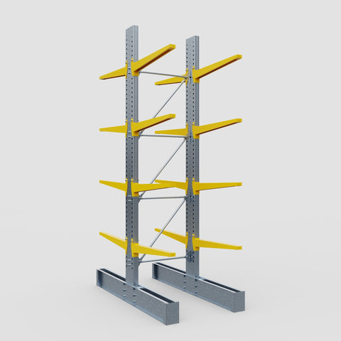 Cantilever Rack - Double Sided - Ultra Heavy Duty - Powder Coated - Full Bay - Height 4877mm
