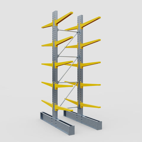 Cantilever Rack - Double Sided - Super Heavy Duty - Powder Coated - Full Bay - Height 4877mm