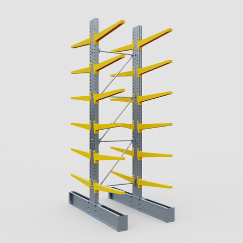 Cantilever Rack - Double Sided - Super Heavy Duty - Powder Coated - Full Bay - Height 4877mm