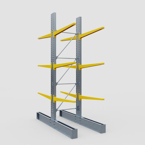 Cantilever Rack - Double Sided - Ultra Heavy Duty - Powder Coated - Full Bay - Height 4877mm