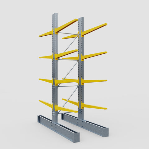 Cantilever Rack - Double Sided - Ultra Heavy Duty - Powder Coated - Full Bay - Height 4877mm