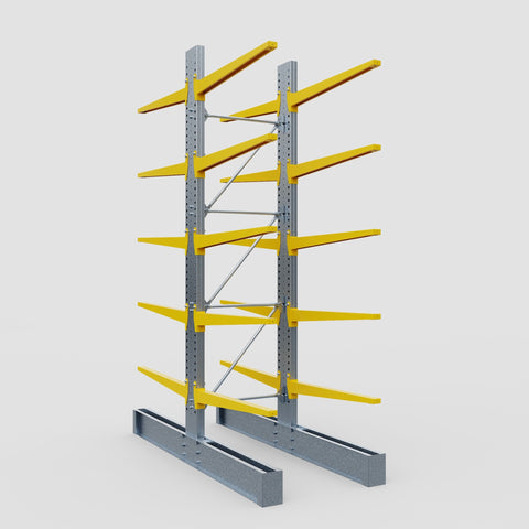 Cantilever Rack - Double Sided - Ultra Heavy Duty - Powder Coated - Full Bay - Height 4877mm