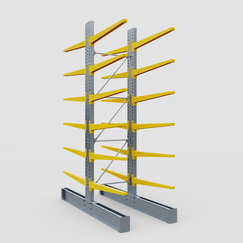 Cantilever Rack - Double Sided - Super Heavy Duty - Powder Coated - Full Bay - Height 4877mm