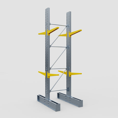 Cantilever Rack - Double Sided - Ultra Heavy Duty - Powder Coated - Full Bay - Height 4877mm