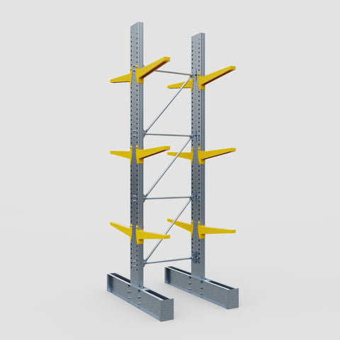 Cantilever Rack - Double Sided - Heavy Duty - Powder Coated - Full Bay - Height 4572mm