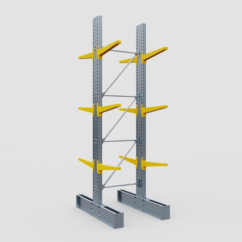 Cantilever Rack - Double Sided - Ultra Heavy Duty - Powder Coated - Full Bay - Height 4877mm
