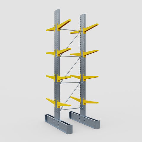 Cantilever Rack - Double Sided - Ultra Heavy Duty - Powder Coated - Full Bay - Height 4877mm
