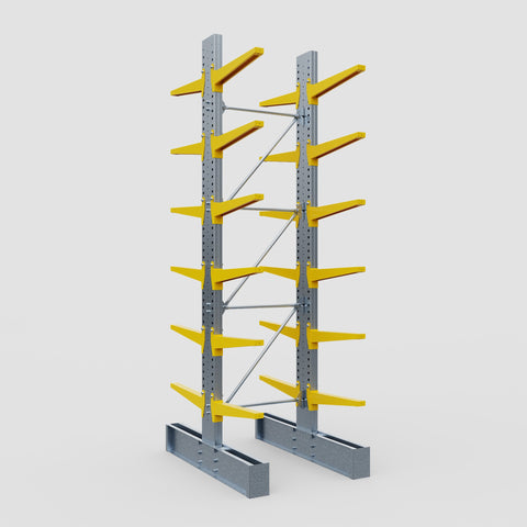 Cantilever Rack - Double Sided - Heavy Duty - Powder Coated - Full Bay - Height 4572mm