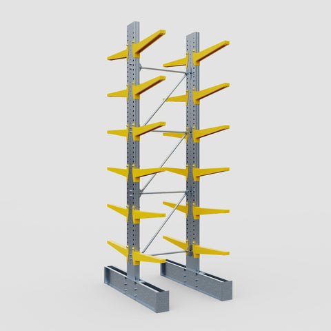 Cantilever Rack - Double Sided - Ultra Heavy Duty - Powder Coated - Full Bay - Height 4877mm