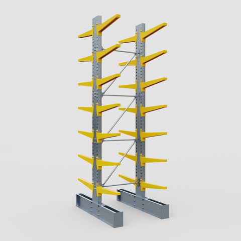 Cantilever Rack - Double Sided - Ultra Heavy Duty - Powder Coated - Full Bay - Height 4877mm