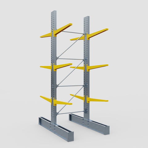 Cantilever Rack - Double Sided - Heavy Duty - Powder Coated - Full Bay - Height 4572mm