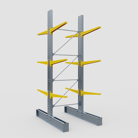 Cantilever Rack - Double Sided - Ultra Heavy Duty - Powder Coated - Full Bay - Height 4877mm