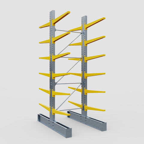 Cantilever Rack - Double Sided - Ultra Heavy Duty - Powder Coated - Full Bay - Height 4877mm