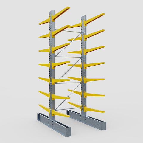 Cantilever Rack - Double Sided - Super Heavy Duty - Powder Coated - Full Bay - Height 4877mm