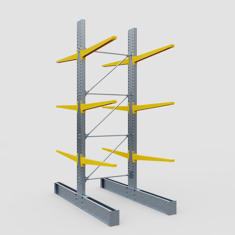 Cantilever Rack - Double Sided - Super Heavy Duty - Powder Coated - Full Bay - Height 4877mm
